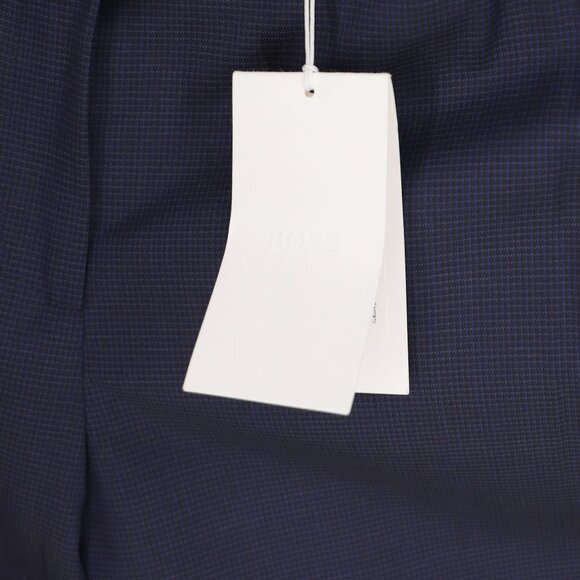 NWT HUGO BOSS Women's "Titana6" Navy Blue Plaid Wool Trousers Pants Size US 8 - Picture 8 of 10